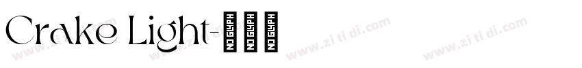 Crake Light字体转换